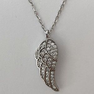 925 Silver angelwing necklace cubic zirconia wing